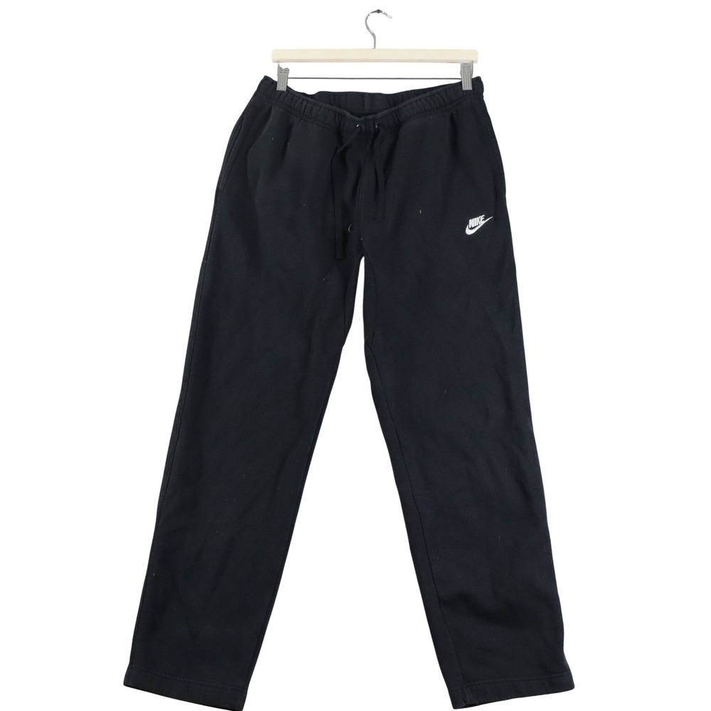 modern nike sweatpants embroidered logo black mens large
